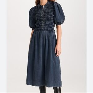 Sea New York Dark Blue Midi Dress